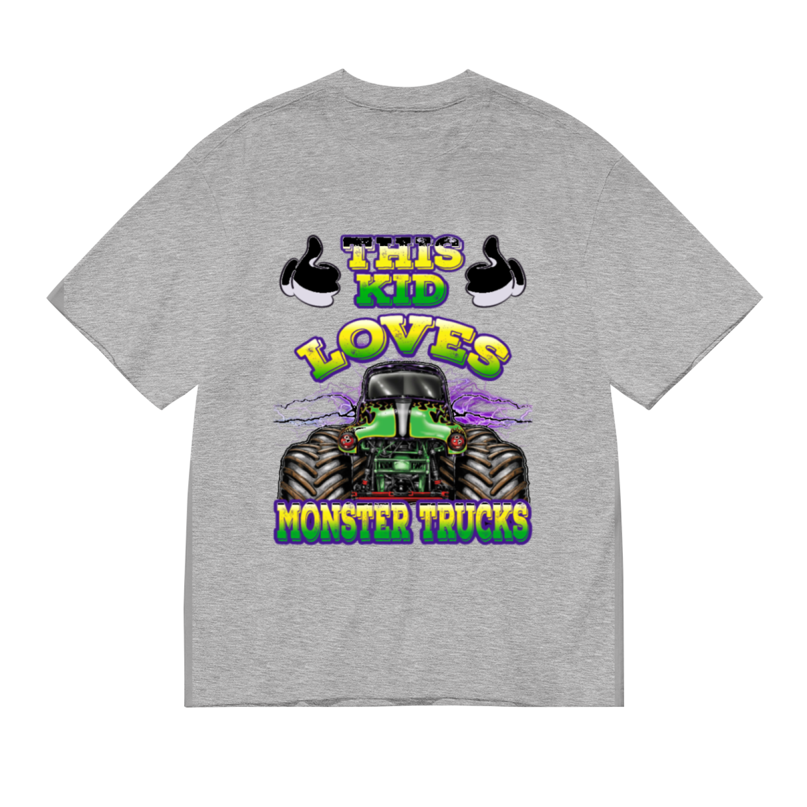 Colorful This Kid Loves Monster Trucks Cool Kids Shirt