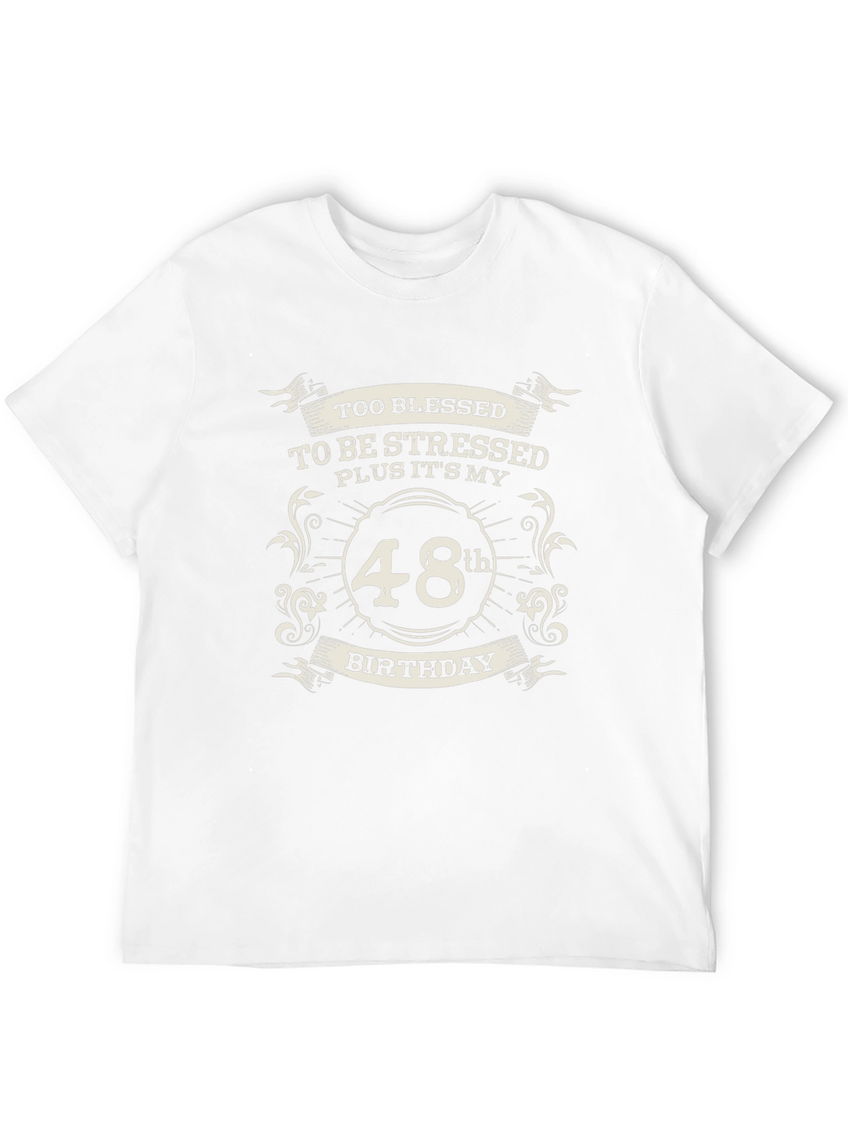 48th Birthday Blessed T-Shirt - Black