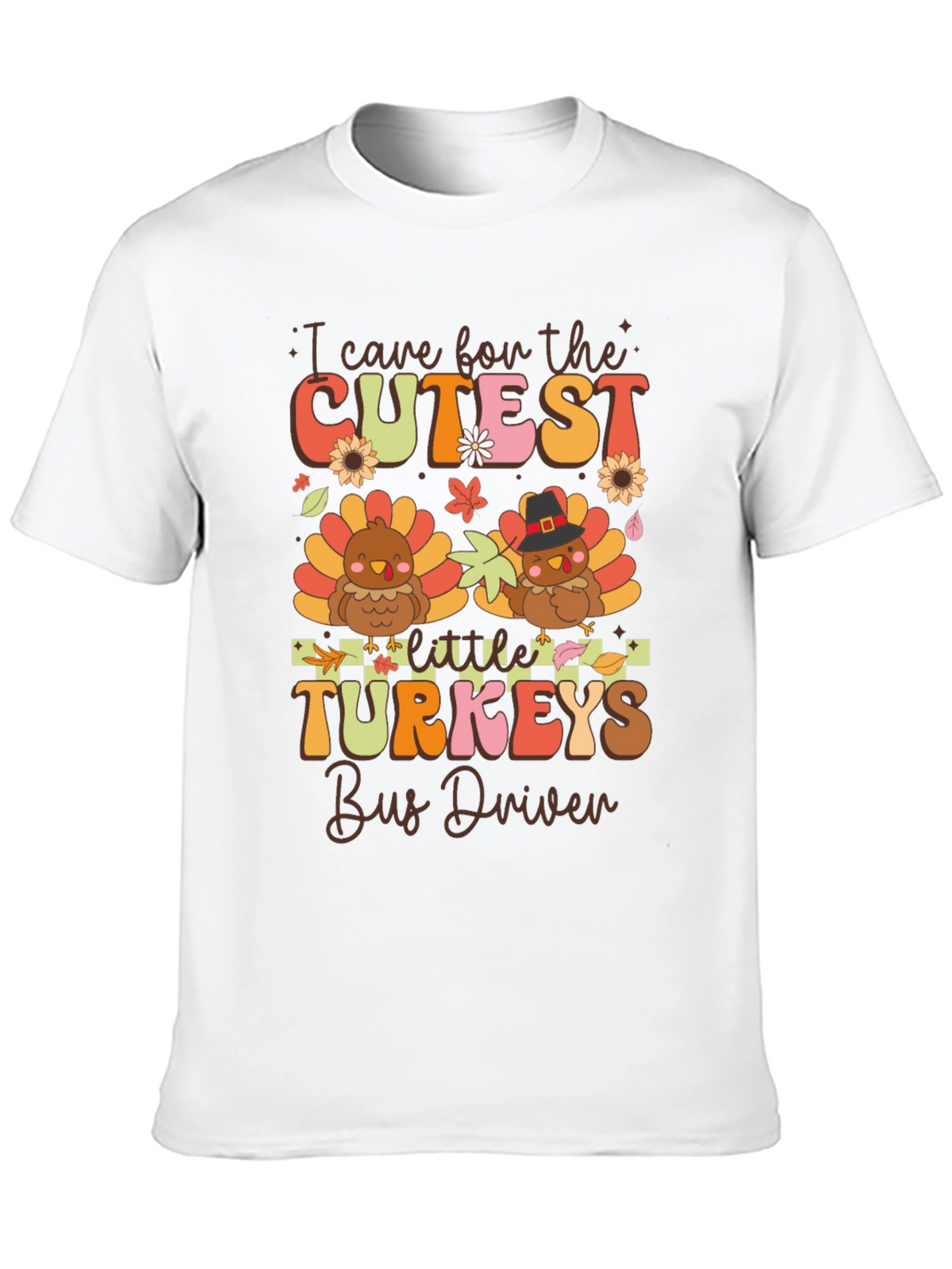 Cutest Little Turkeys Bus Driver T-Shirt