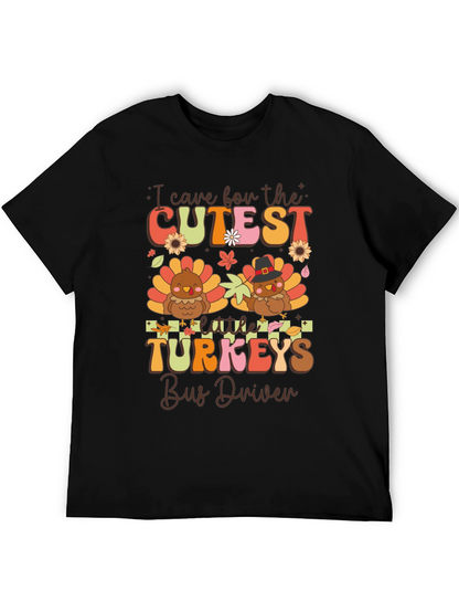 Cutest Little Turkeys Bus Driver T-Shirt