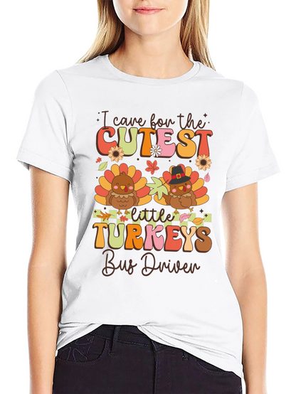 Cutest Little Turkeys Bus Driver T-Shirt