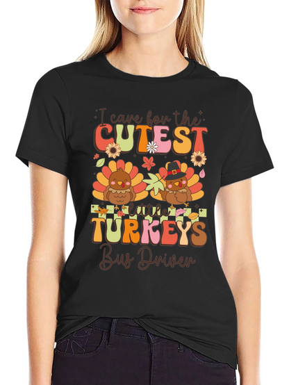 Cutest Little Turkeys Bus Driver T-Shirt