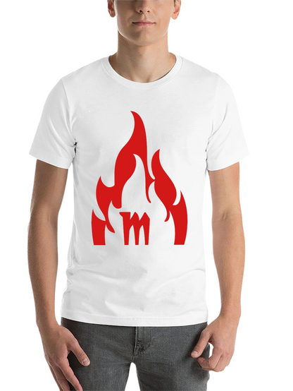 Fiery M Graphic Tee - Bold Black T-Shirt