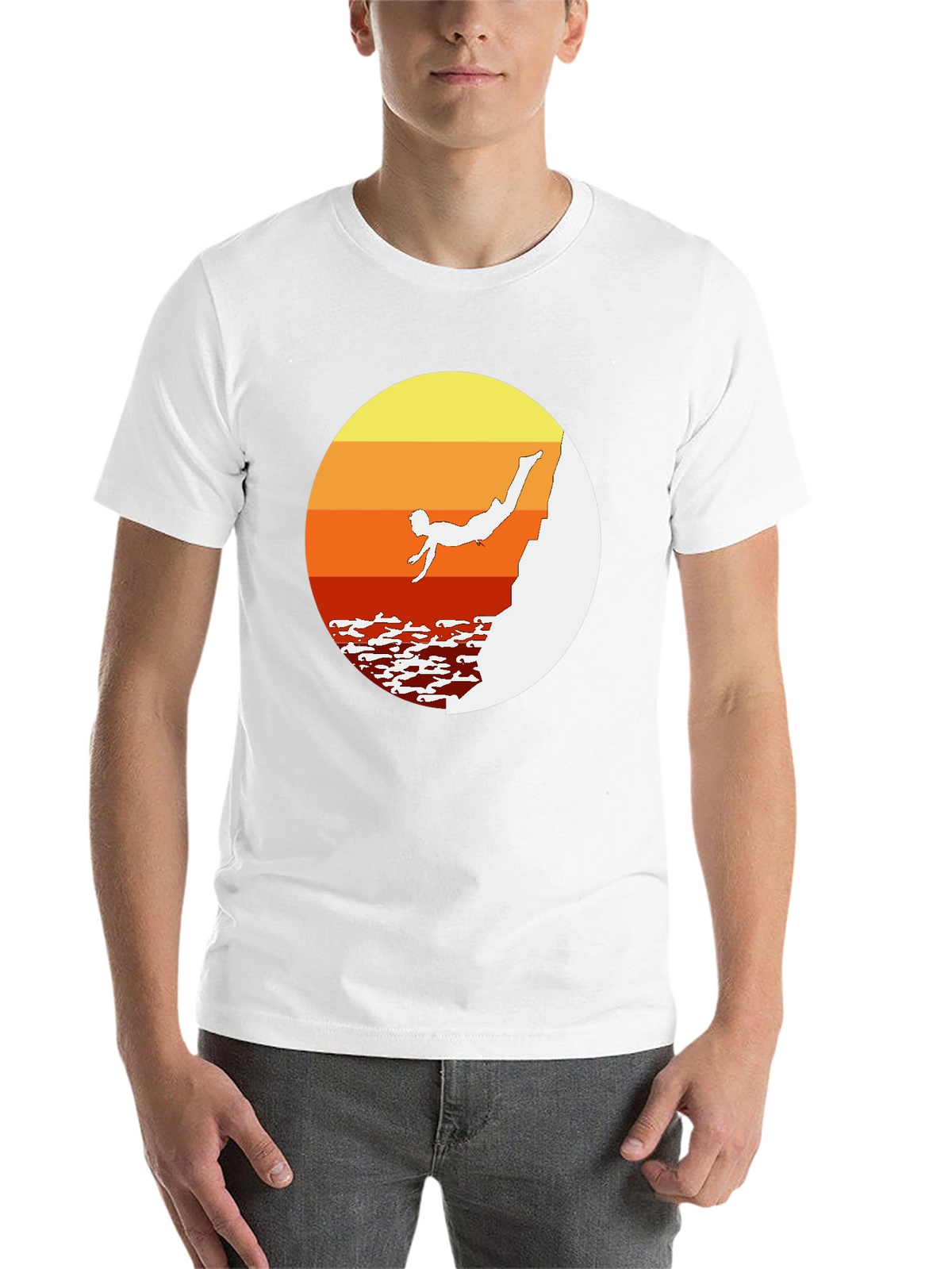 Cliff Diver Retro T-Shirt