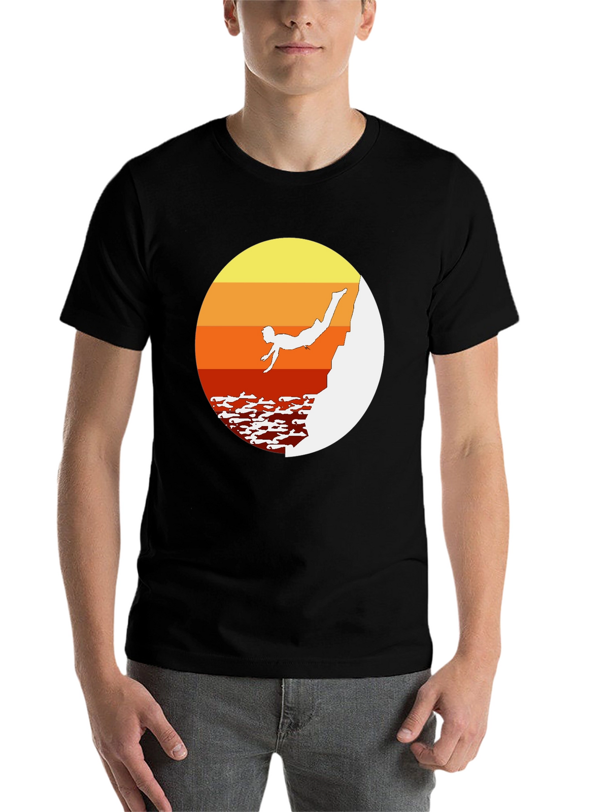 Cliff Diver Retro T-Shirt