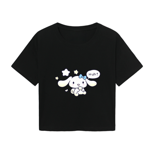 Vibrant Cute Cartoon Character Trend?Setting Women Cropped Tee