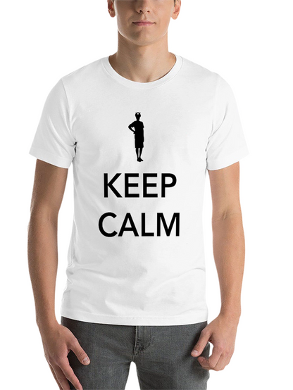 Mens Keep Calm Graphic Print Black T-Shirt