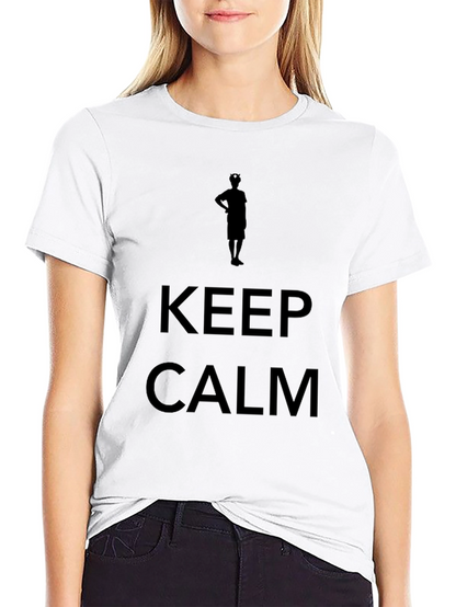 Mens Keep Calm Graphic Print Black T-Shirt