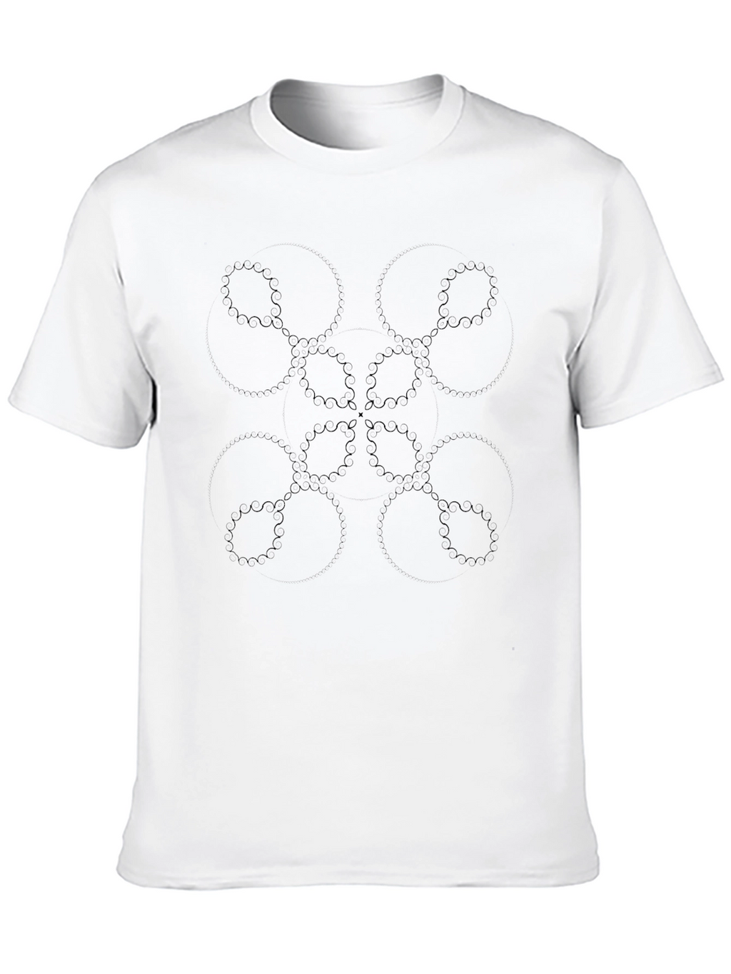 Geometric Mandala Black T-Shirt