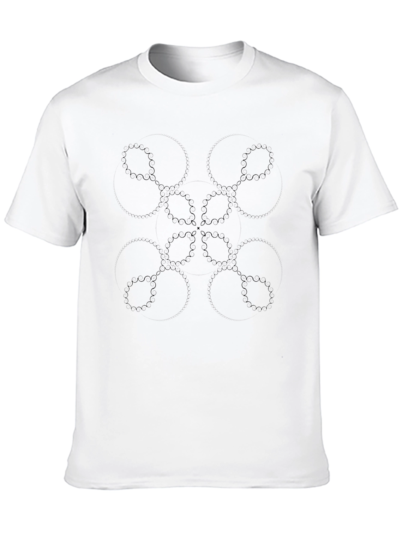 Geometric Mandala Black T-Shirt
