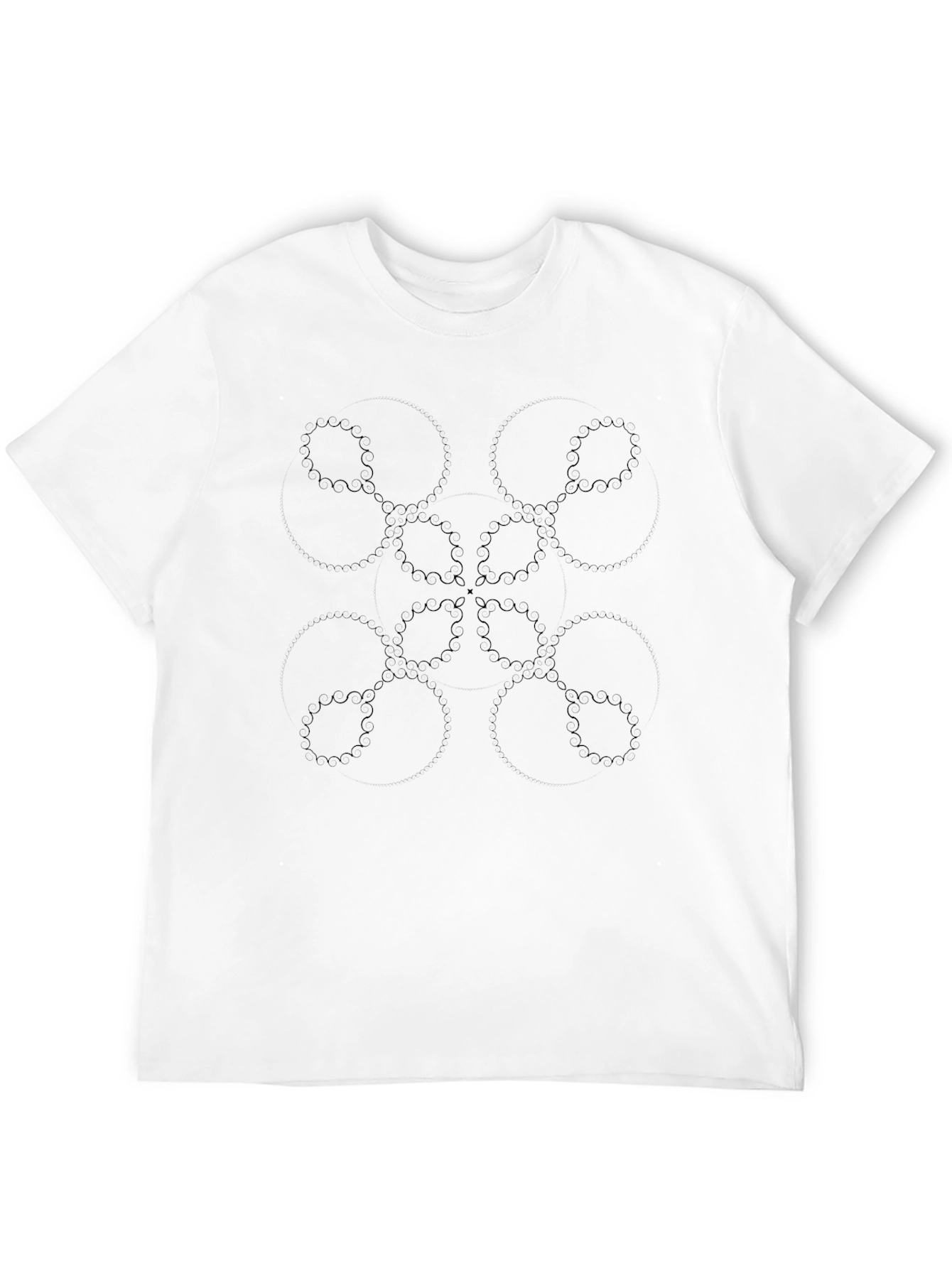 Geometric Mandala Black T-Shirt