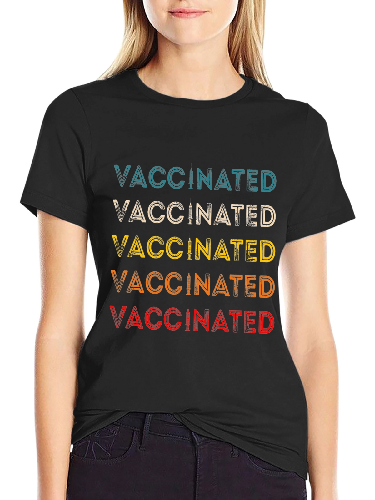 Vaccinated Retro T-Shirt