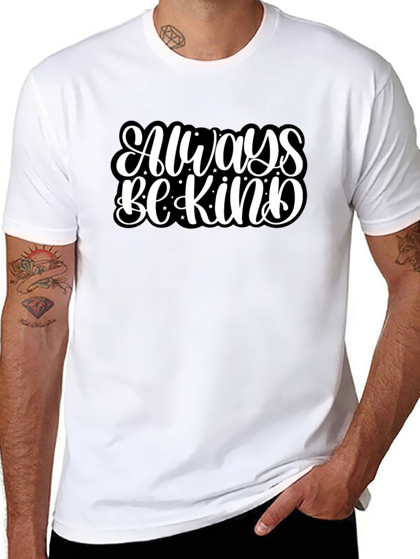 Always Be Kind Graphic Black T-Shirt