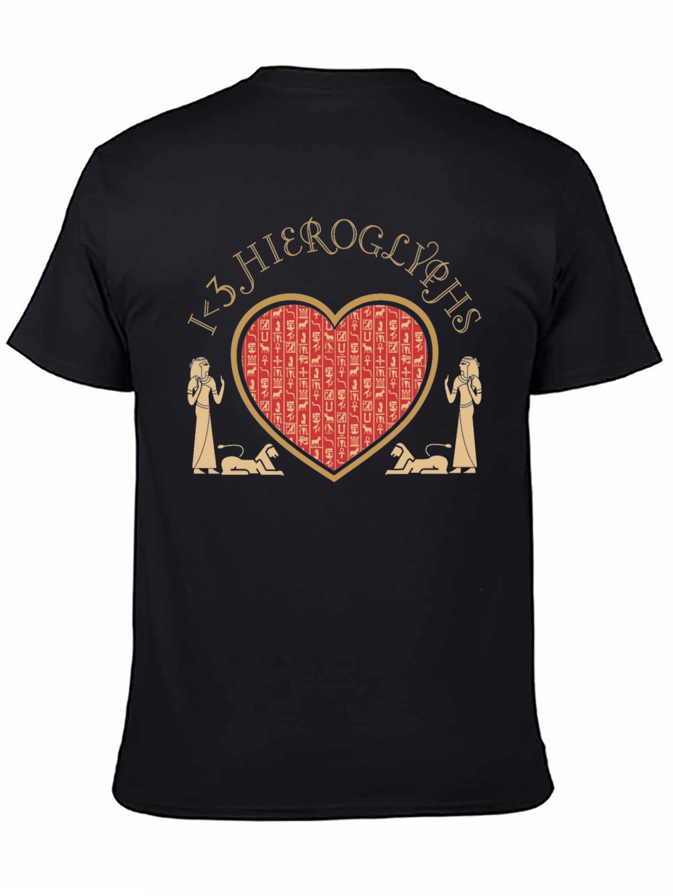 Egyptian Hieroglyphs Heart T-Shirt