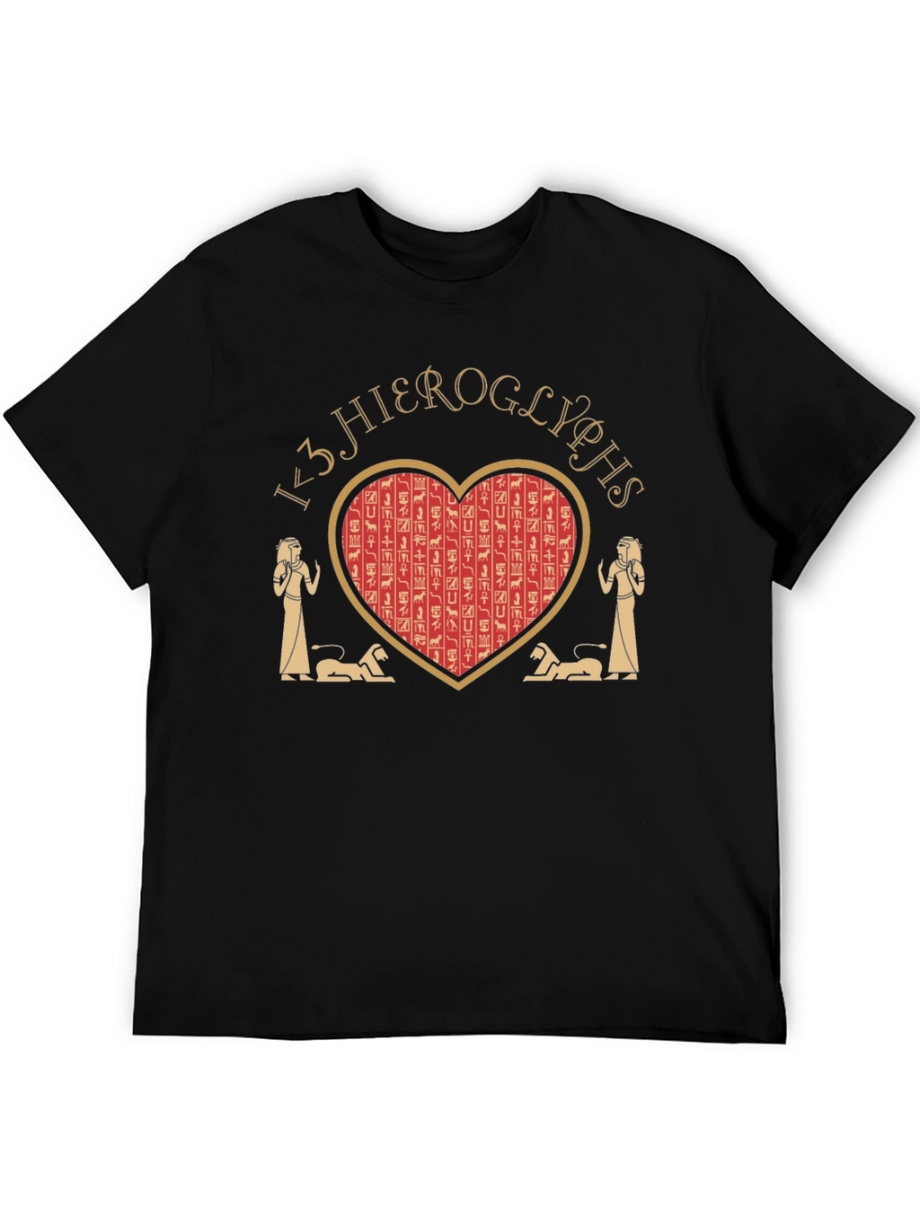 Egyptian Hieroglyphs Heart T-Shirt
