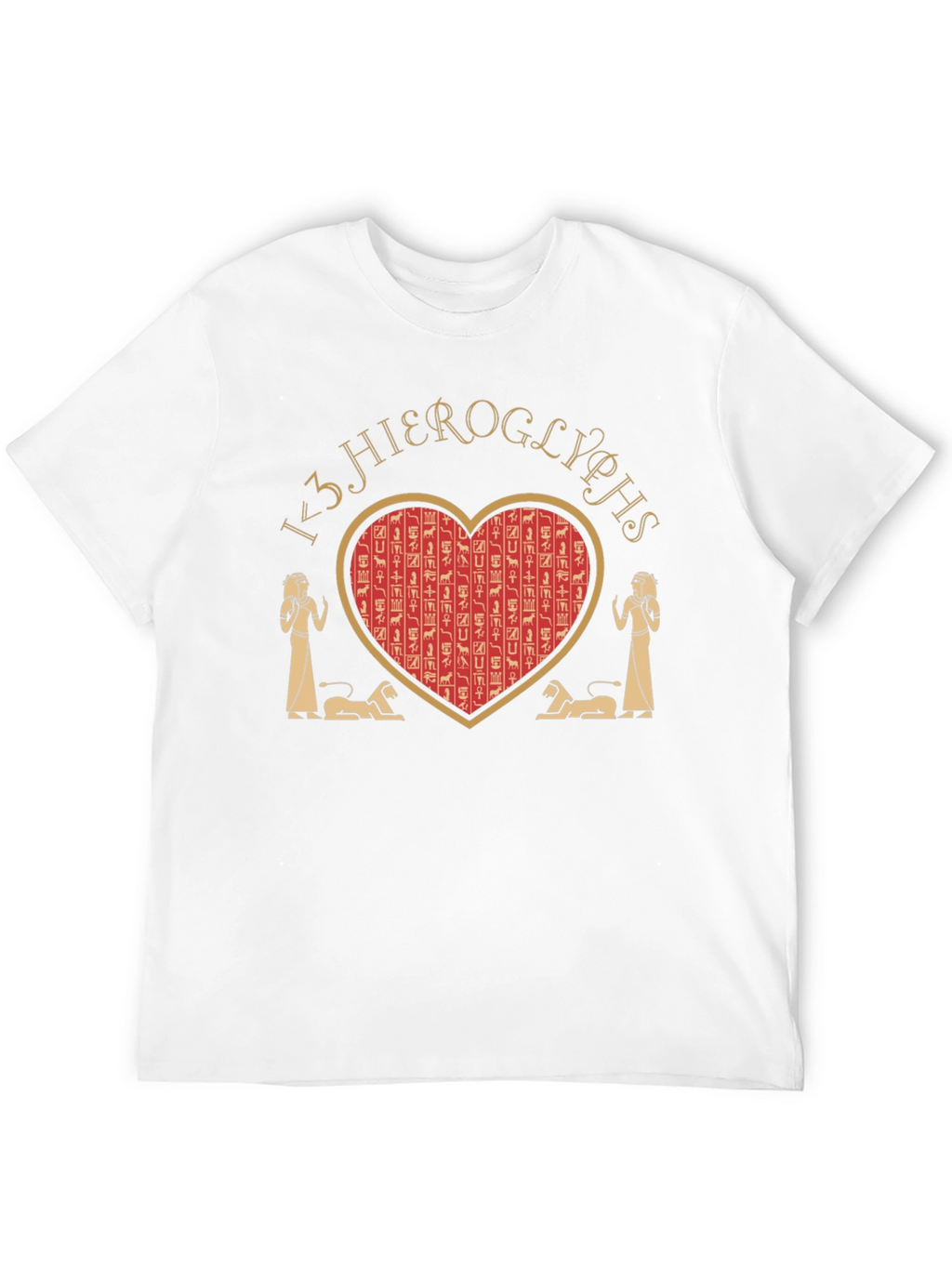 Egyptian Hieroglyphs Heart T-Shirt
