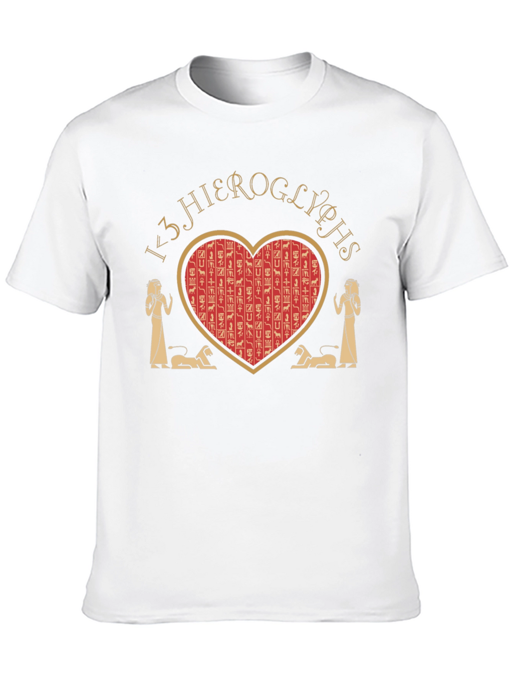 Egyptian Hieroglyphs Heart T-Shirt