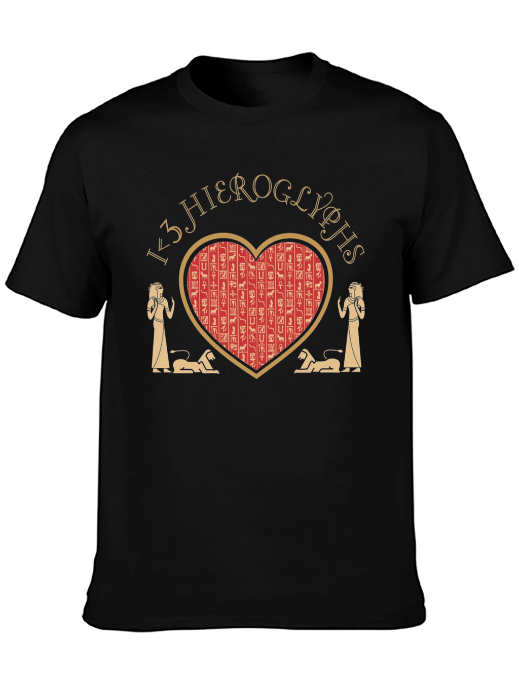 Egyptian Hieroglyphs Heart T-Shirt