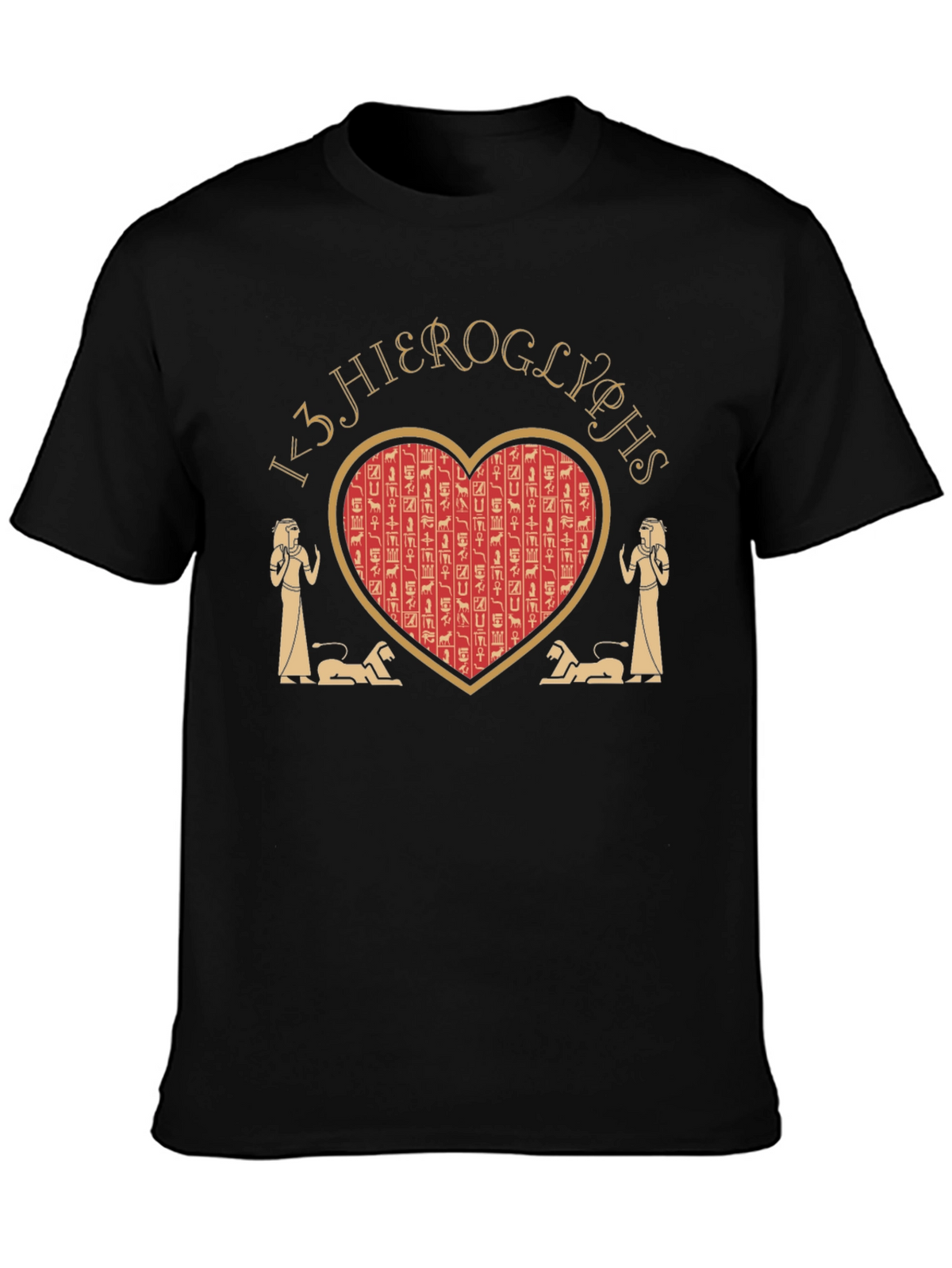 Egyptian Hieroglyphs Heart T-Shirt