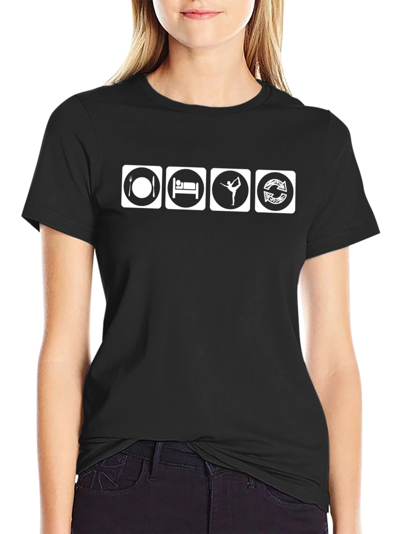 Eat Sleep Dance Repeat Black T-Shirt