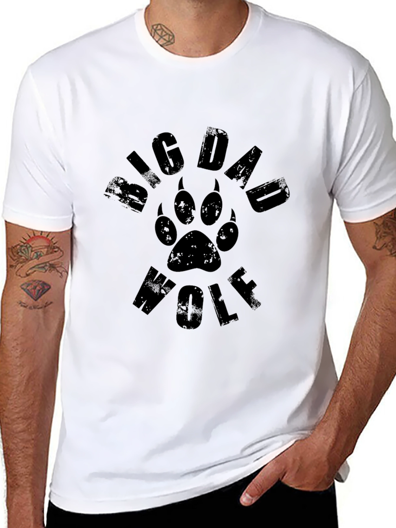 Big Dad Wolf T-Shirt - Mens Black Tee