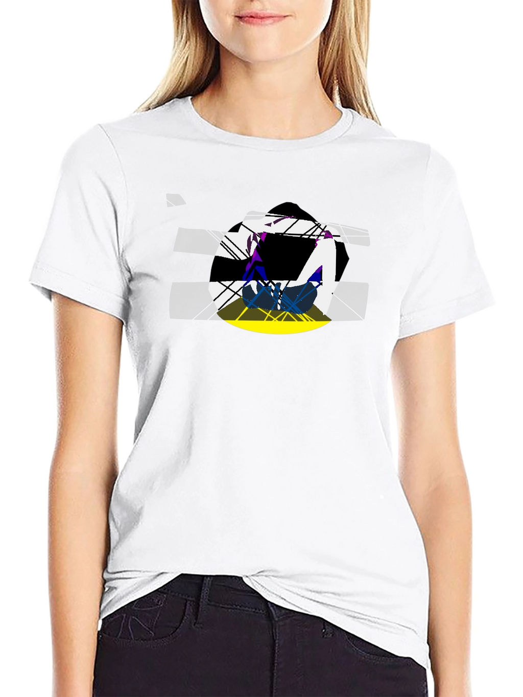 Abstract Graphic Black T-Shirt