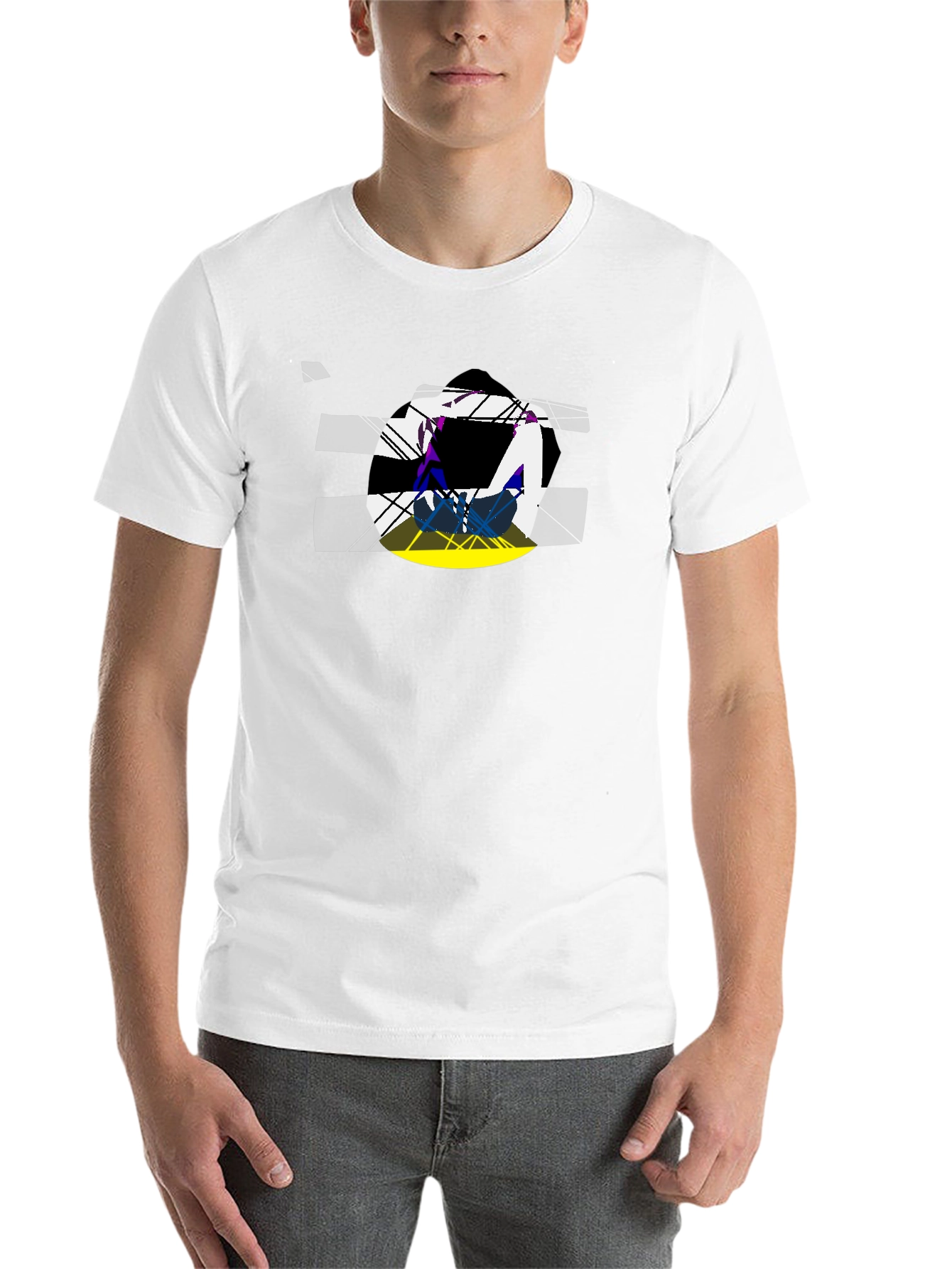 Abstract Graphic Black T-Shirt