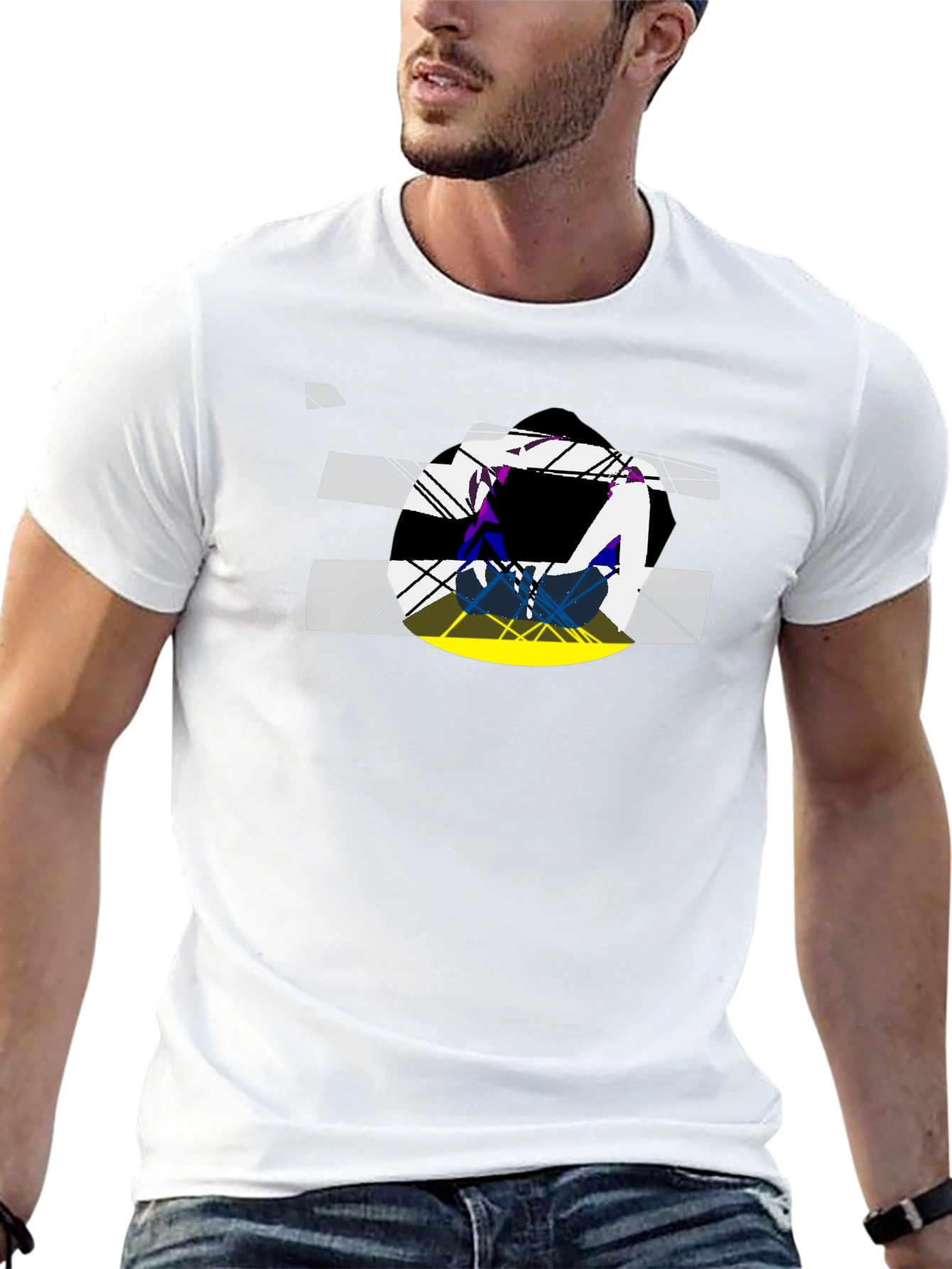 Abstract Graphic Black T-Shirt