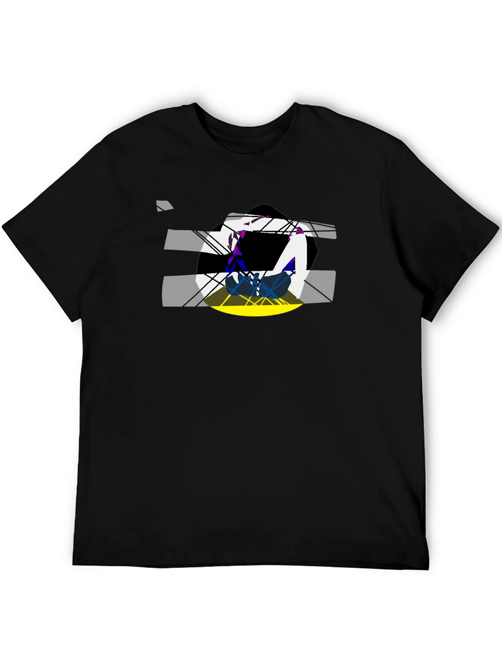 Abstract Graphic Black T-Shirt