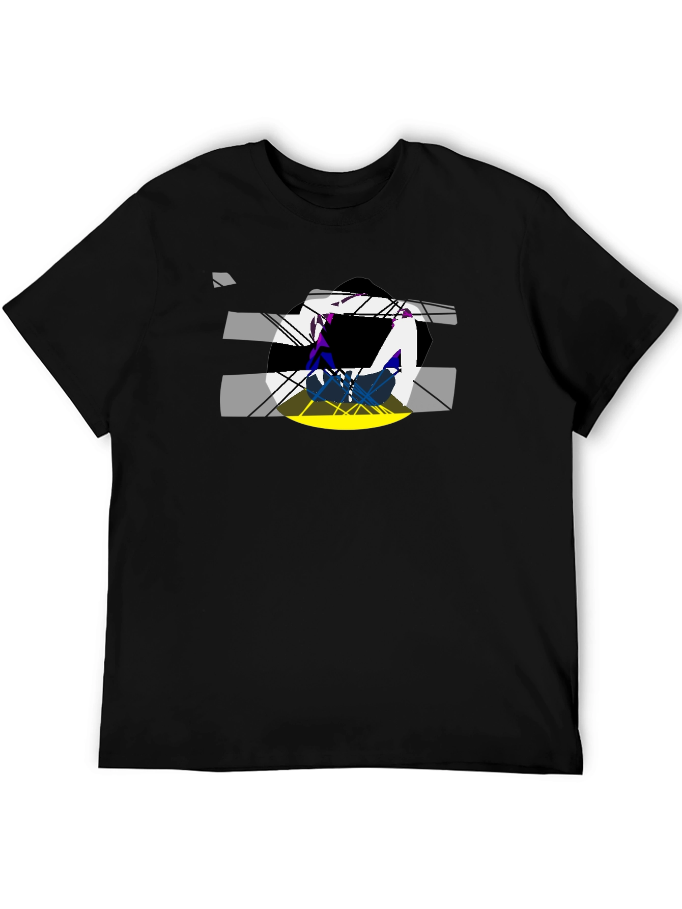 Abstract Graphic Black T-Shirt