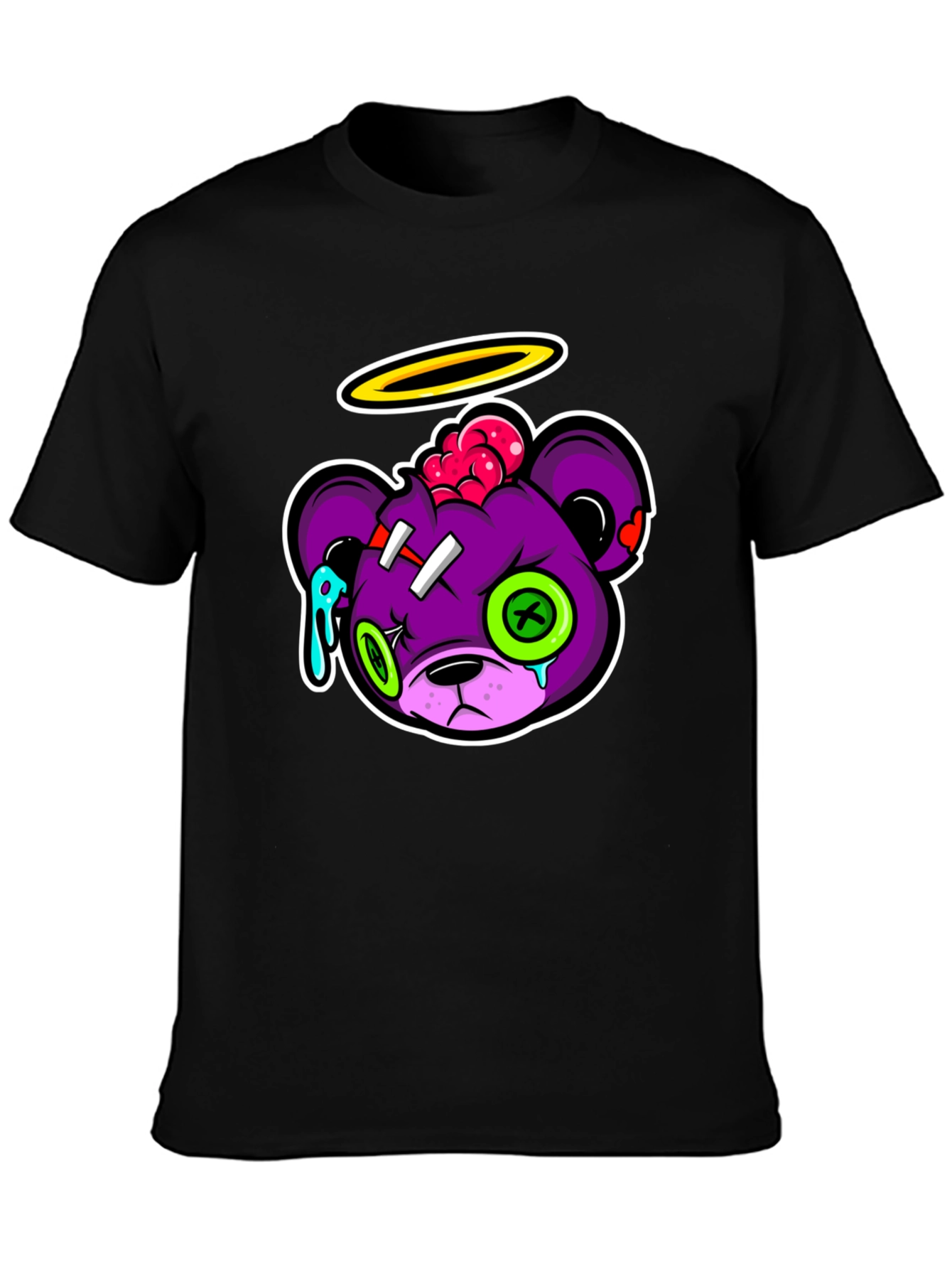 Zombie Bear Graphic T-Shirt