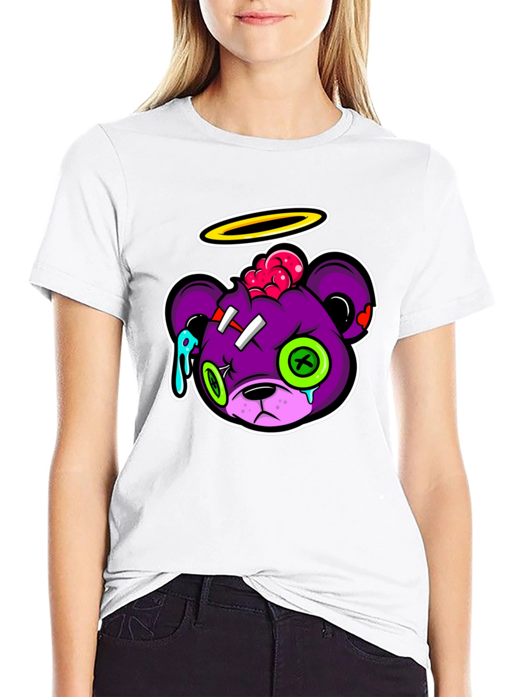 Zombie Bear Graphic T-Shirt