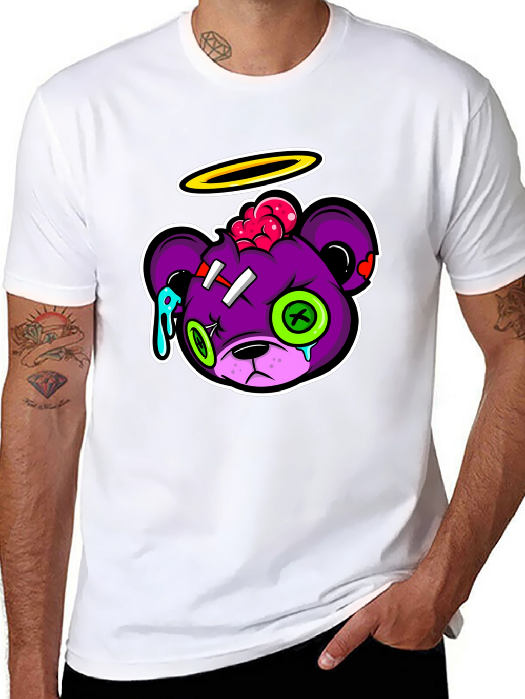 Zombie Bear Graphic T-Shirt