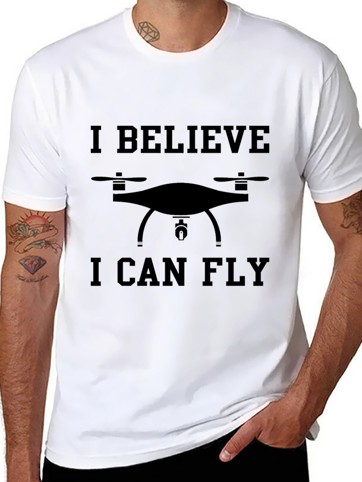 Drone Enthusiast Tee: I Believe I Can Fly