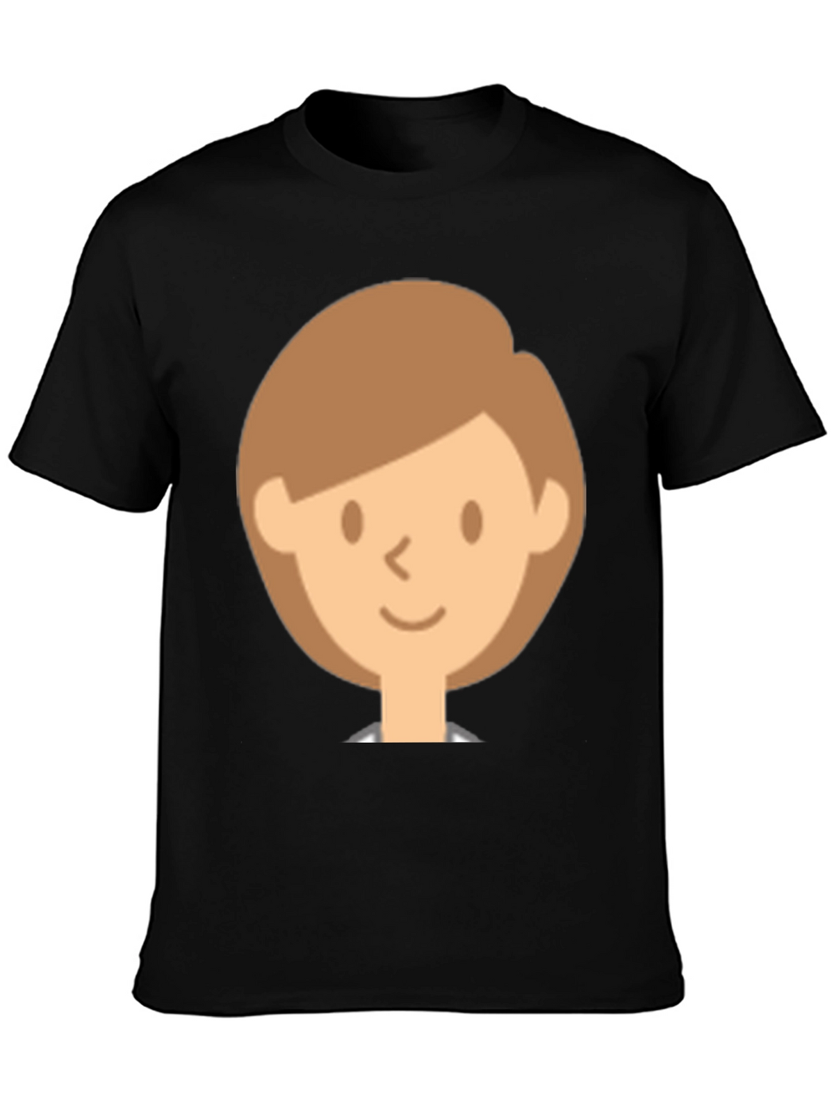 Smiling Face Graphic Black T-Shirt