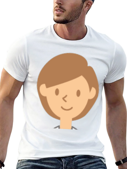 Smiling Face Graphic Black T-Shirt