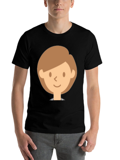Smiling Face Graphic Black T-Shirt