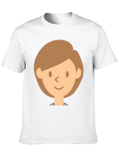 Smiling Face Graphic Black T-Shirt
