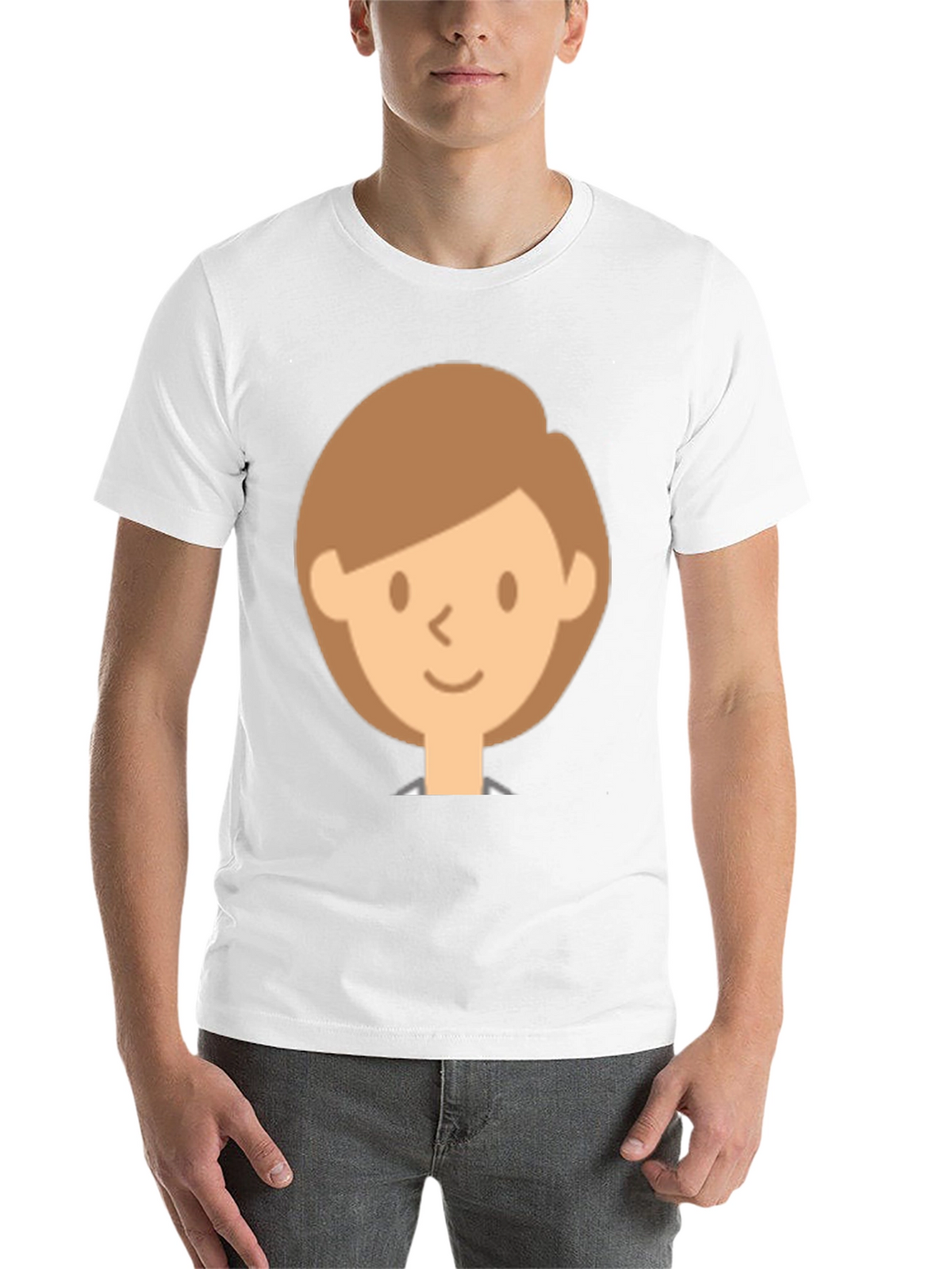 Smiling Face Graphic Black T-Shirt