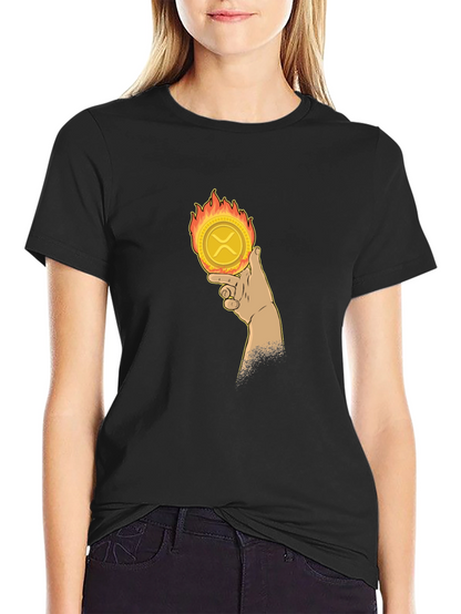 Crypto Coin Tee: XRP on Fire!