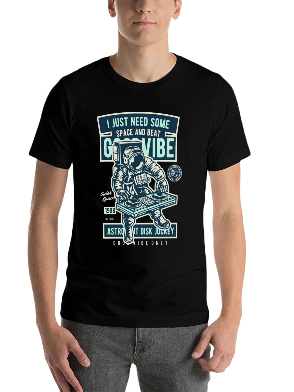 Astronaut DJ T-Shirt - Space & Beat Good Vibes
