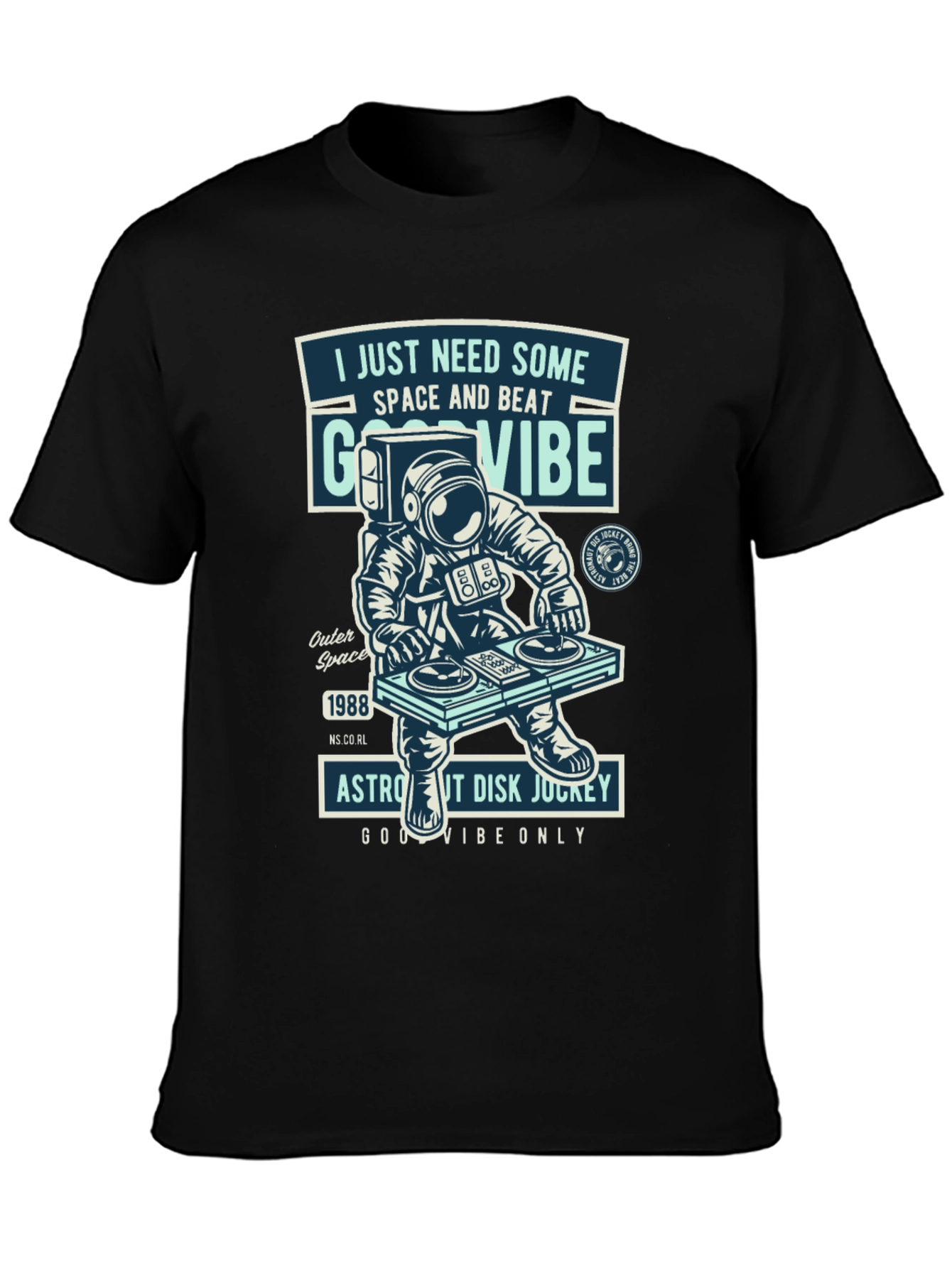 Astronaut DJ T-Shirt - Space & Beat Good Vibes