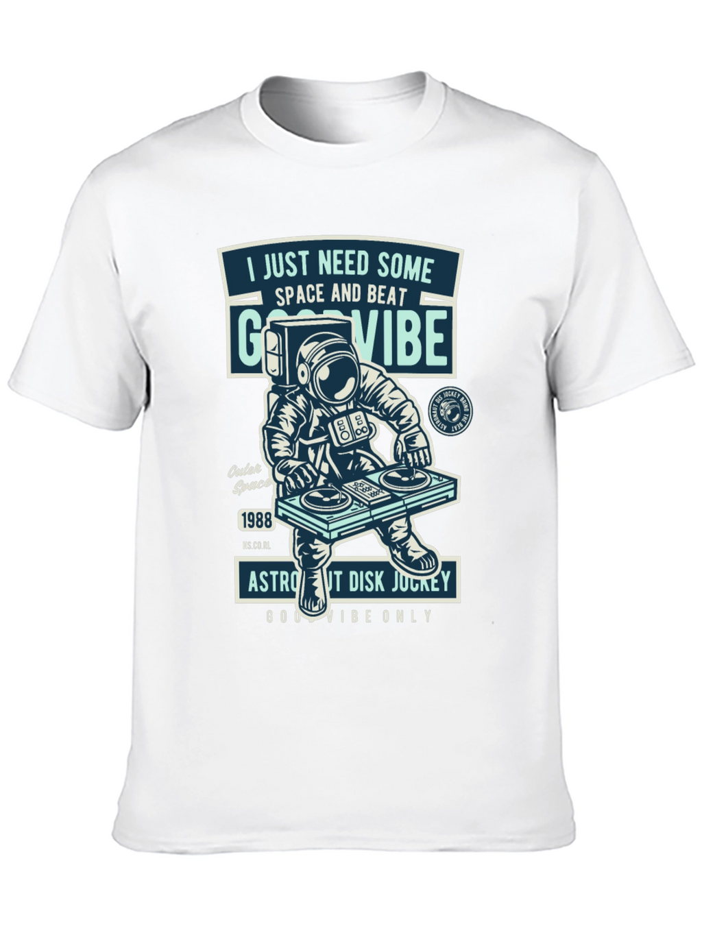 Astronaut DJ T-Shirt - Space & Beat Good Vibes