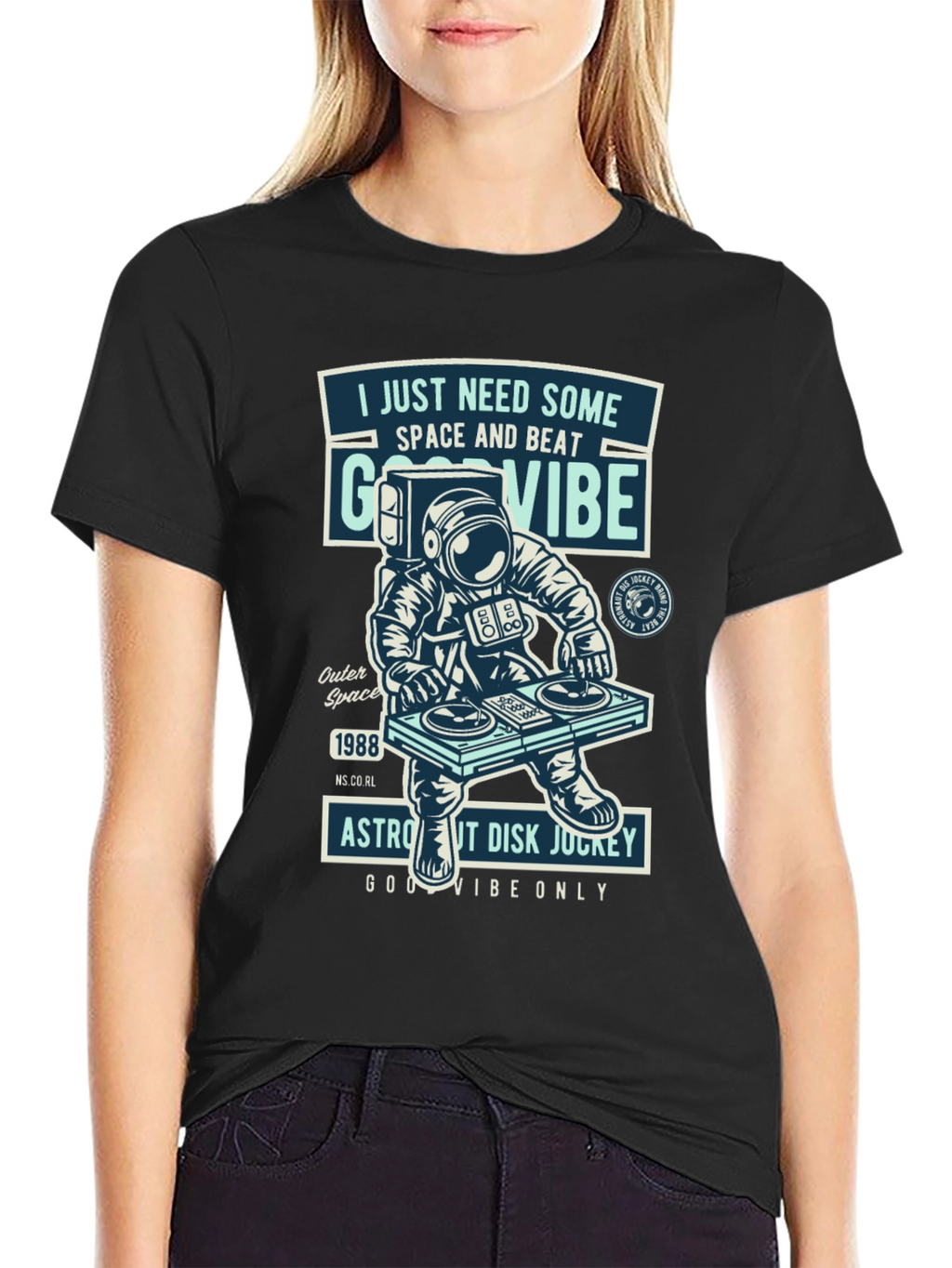 Astronaut DJ T-Shirt - Space & Beat Good Vibes