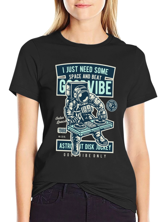 Astronaut DJ T-Shirt - Space & Beat Good Vibes