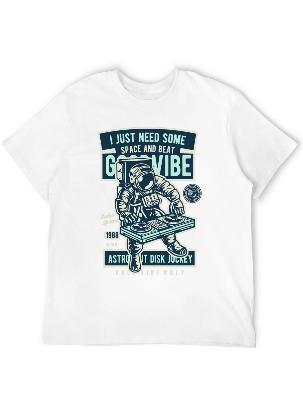 Astronaut DJ T-Shirt - Space & Beat Good Vibes