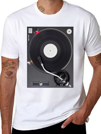 Turntable Graphic T-Shirt - DJ Music Lover Tee