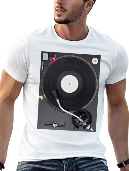 Turntable Graphic T-Shirt - DJ Music Lover Tee