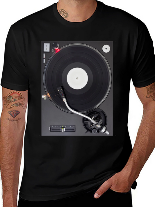 Turntable Graphic T-Shirt - DJ Music Lover Tee