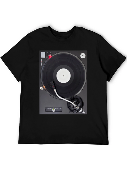 Turntable Graphic T-Shirt - DJ Music Lover Tee